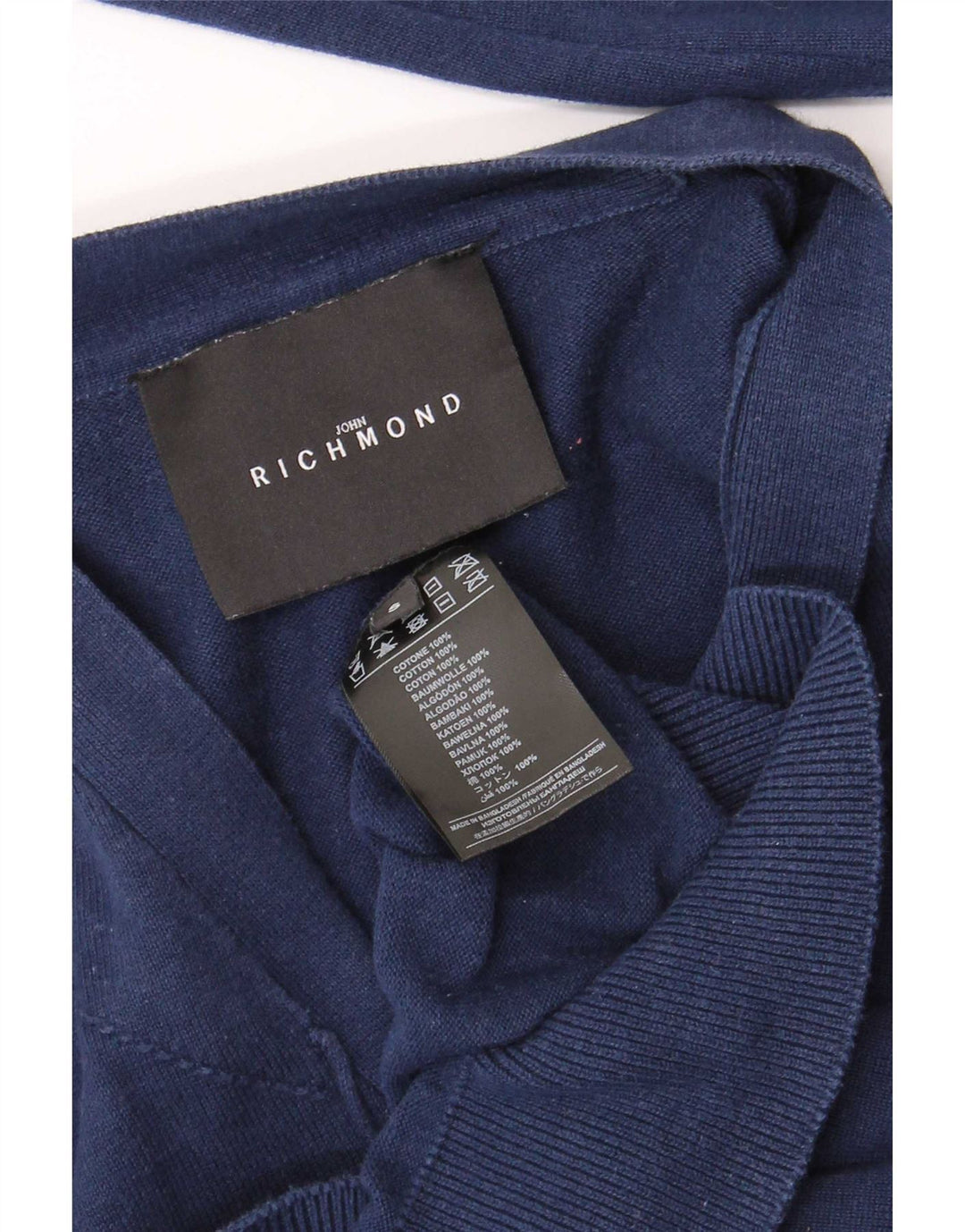 Richmond - Cárdigan para hombre, talla pequeña, algodón azul marino