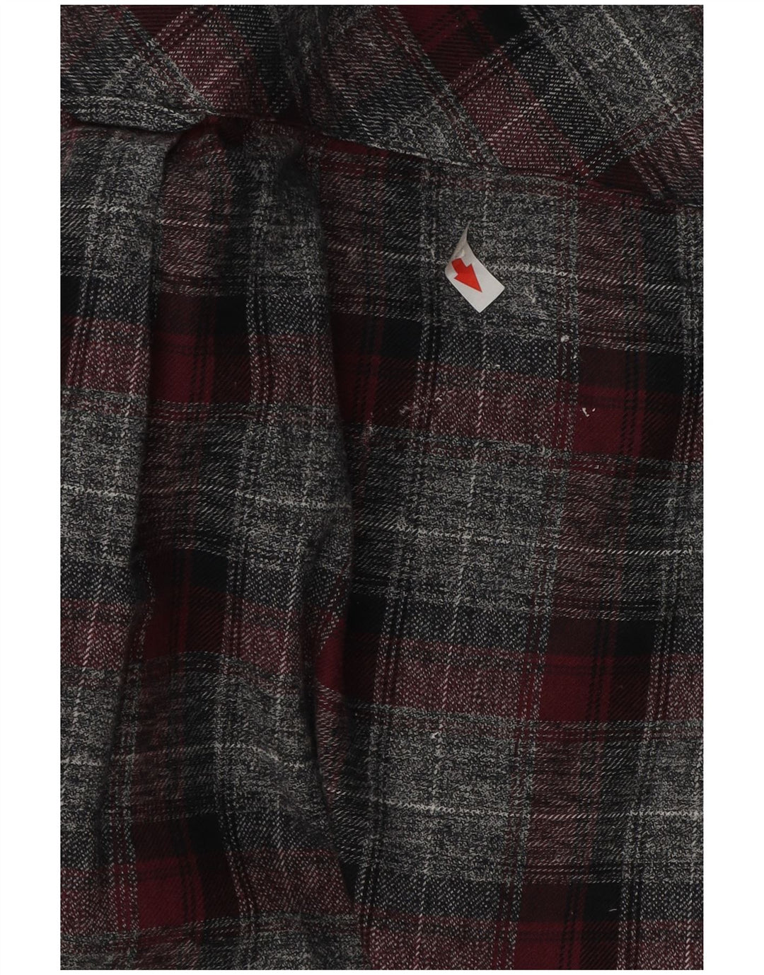 Marks & Spencer Camisa de franela de corte entallado para hombre XL Algodón a cuadros gris