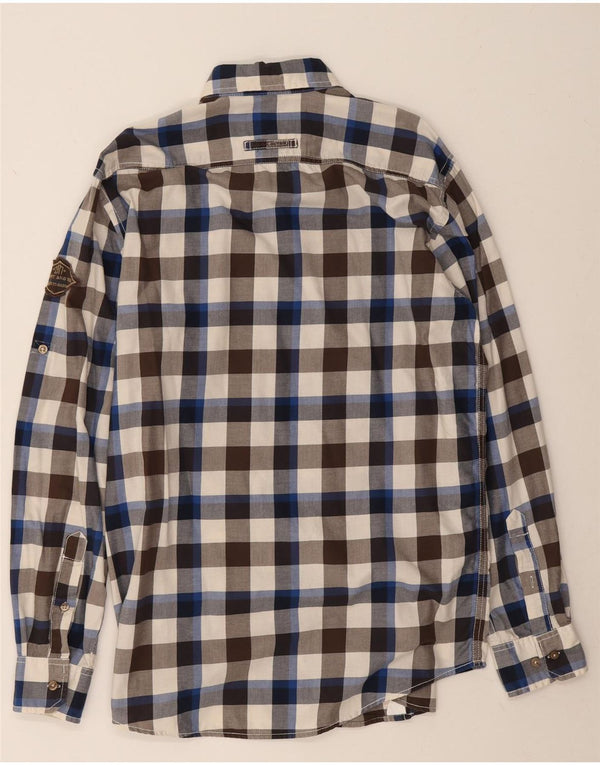 Camisa de hombre Camel Active Medium Algodón a cuadros multicolor