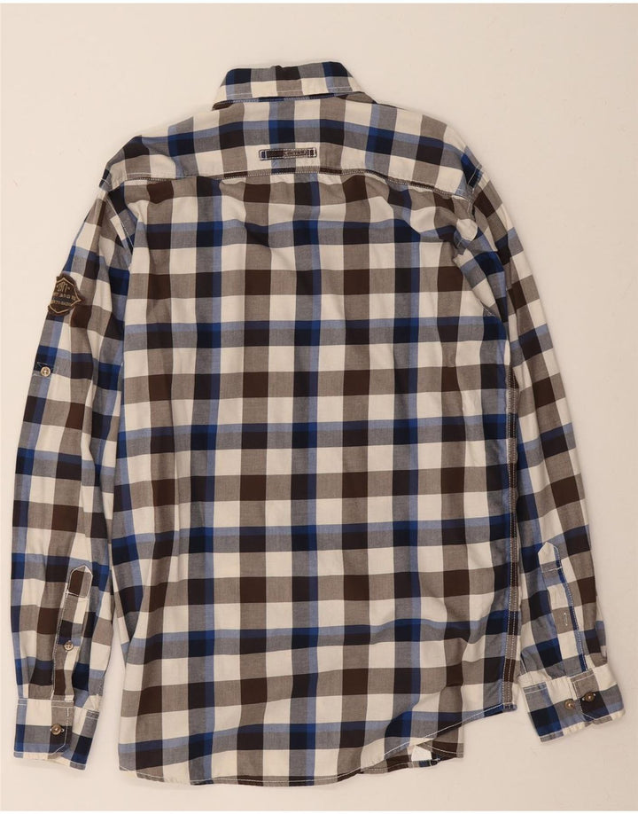 Camisa de hombre Camel Active Medium Algodón a cuadros multicolor