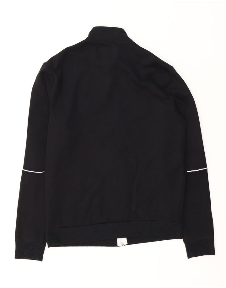 GUESS Chaqueta superior de chándal con gráfico para hombre Small Black Colourblock Rayon