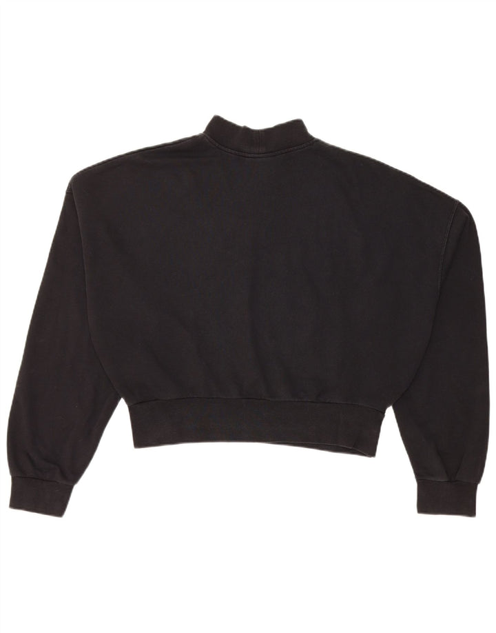 Nike - Sudadera corta extragrande para mujer, talla 40, talla mediana, algodón negro