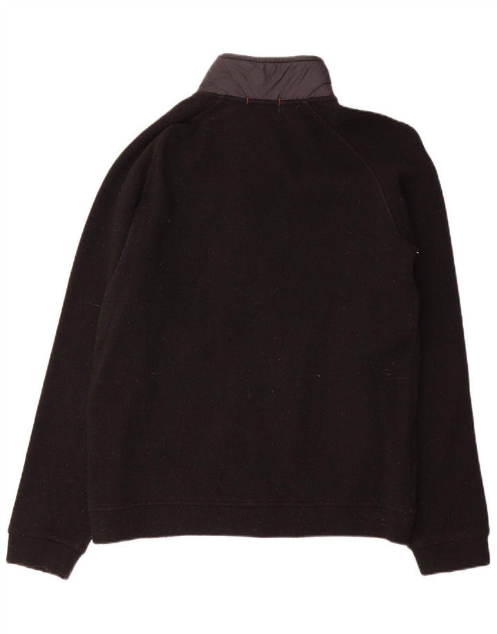 Woolrich Cárdigan De Hombre Pequeño De Lana Color Block Negro