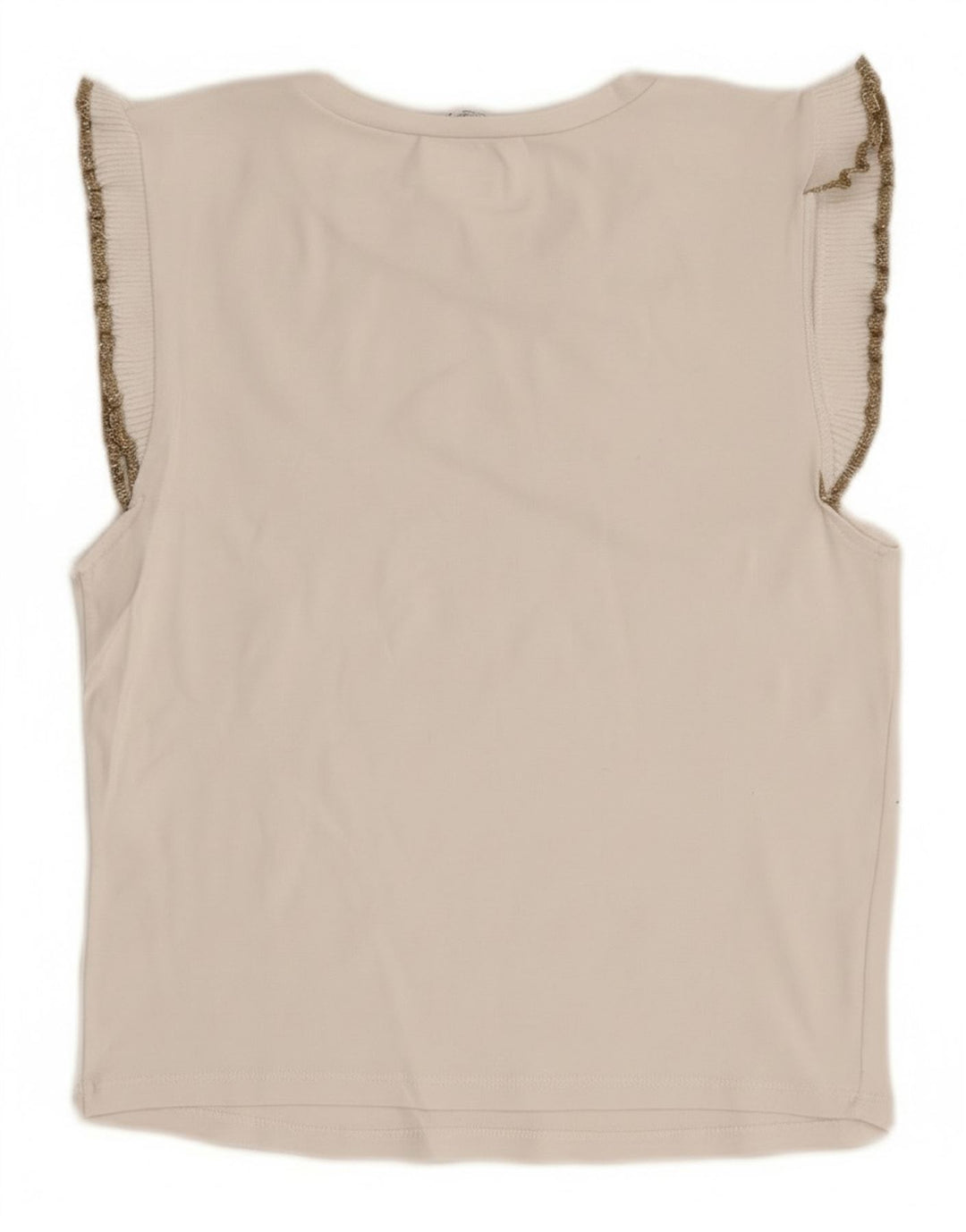 Zara Mujer Blusa Sin Mangas Top UK 42 Medium Blanco