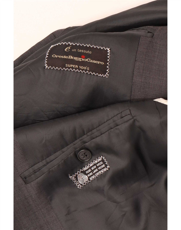 Oreste Boggio Casero Chaqueta tipo blazer con doble botonadura para hombre UK 38 Gris medio