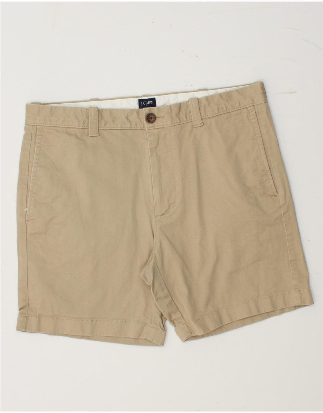 J. CREW Pantalones cortos chinos para hombre W32 Algodón beige medio