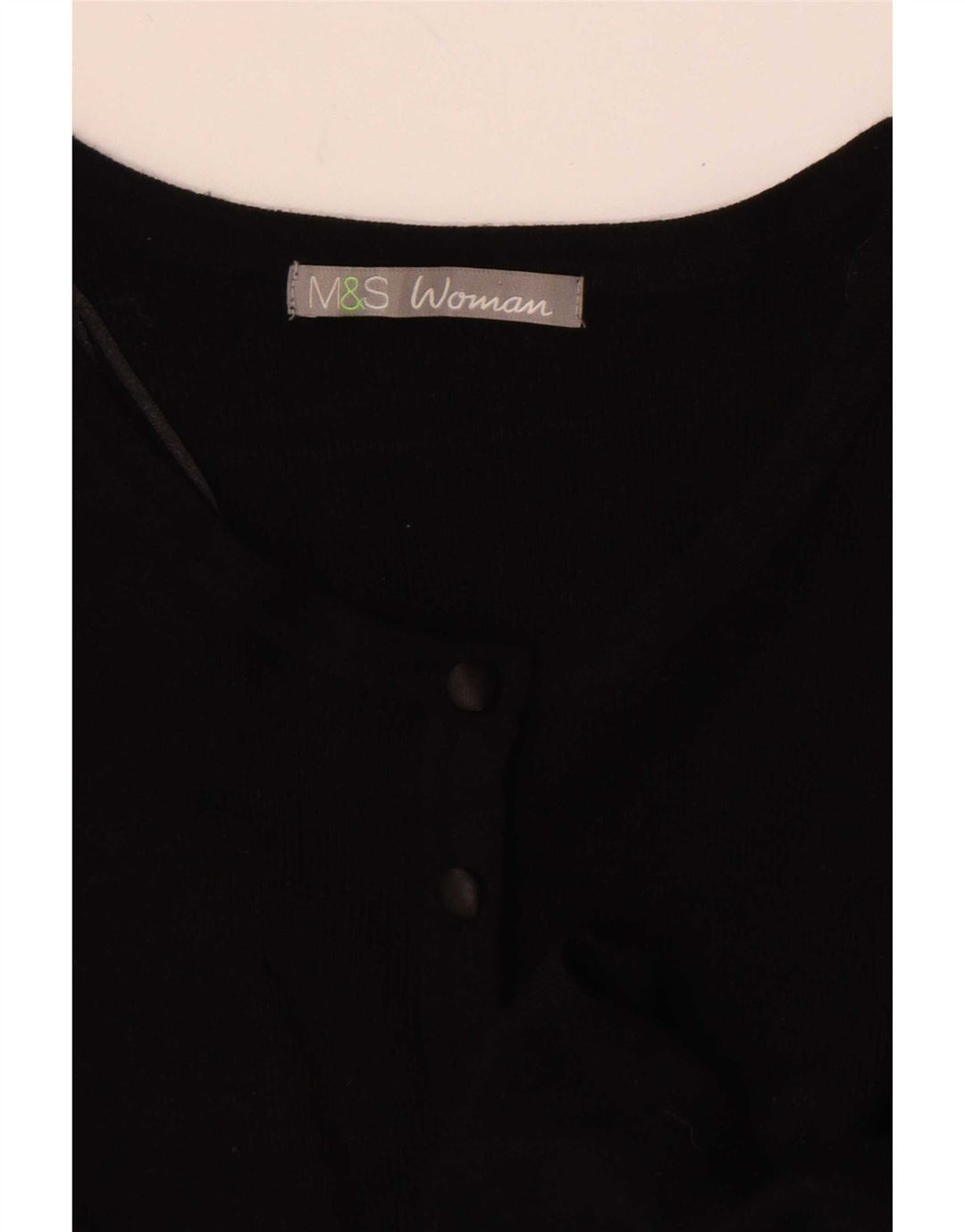 Marks & Spencer Cárdigan de Manga Corta para Mujer UK 8 Small Negro