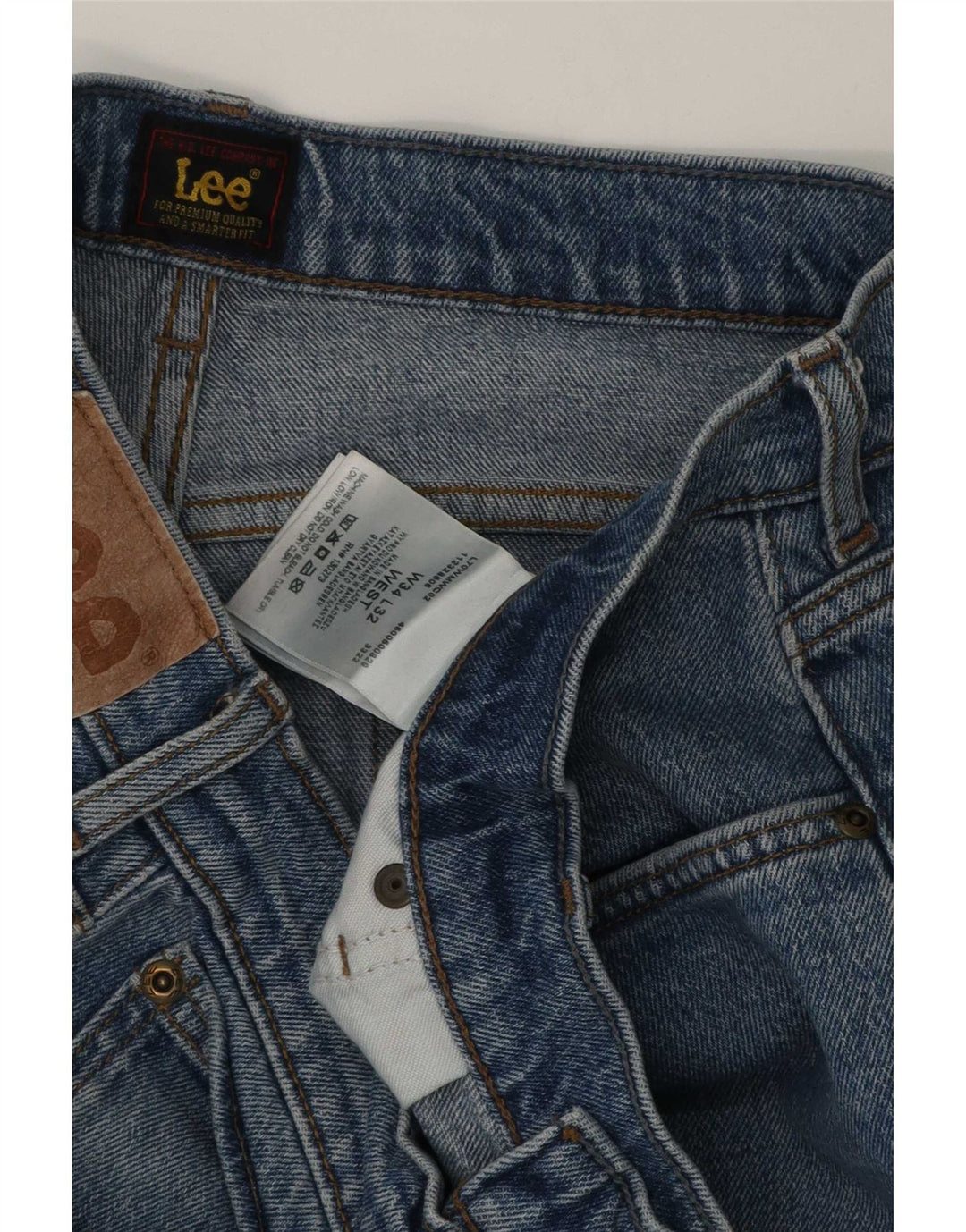 Lee Vaqueros Rectos West para Hombre W34 L32 Algodón Azul