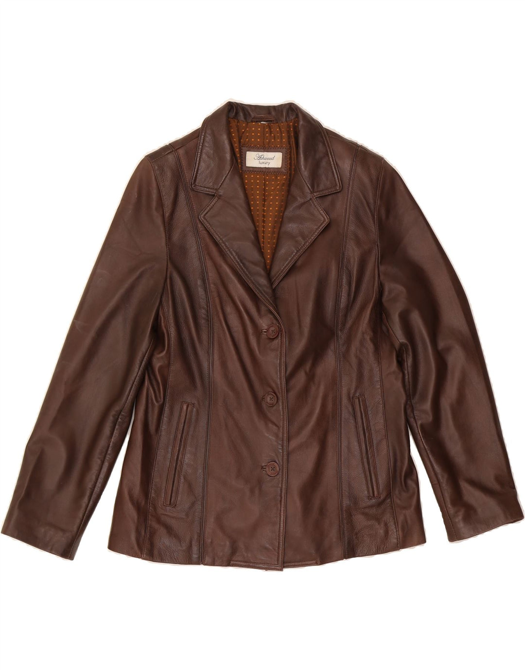 ASHWOOD Womens Leather Jacket UK 14 Medium Brown Leather Vintage Ashwood and Second-Hand Ashwood from Messina Hembry 