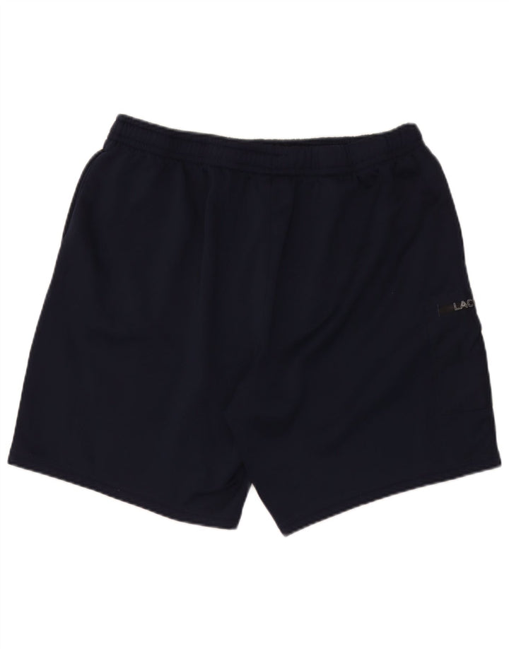 Lacoste Pantalones cortos deportivos cargo de ajuste regular para hombre Talla 7 2XL Poliéster azul marino