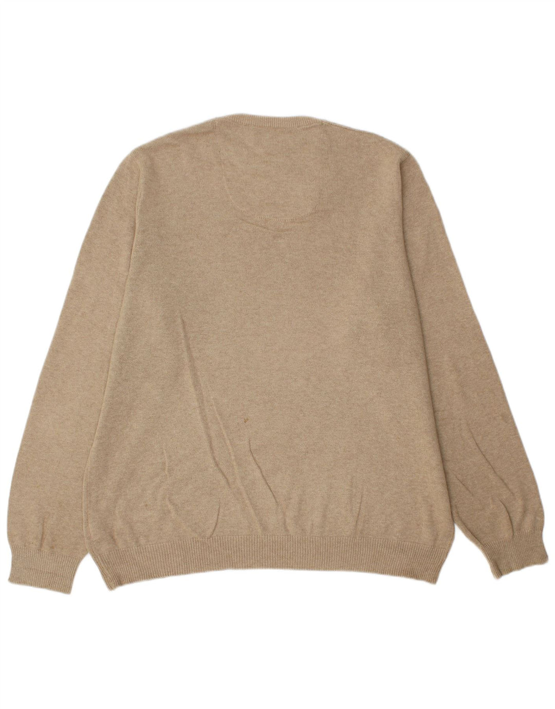 Marks & Spencer Jersey Regular Fit con Cuello en V para Hombre Algodón Beige Grande
