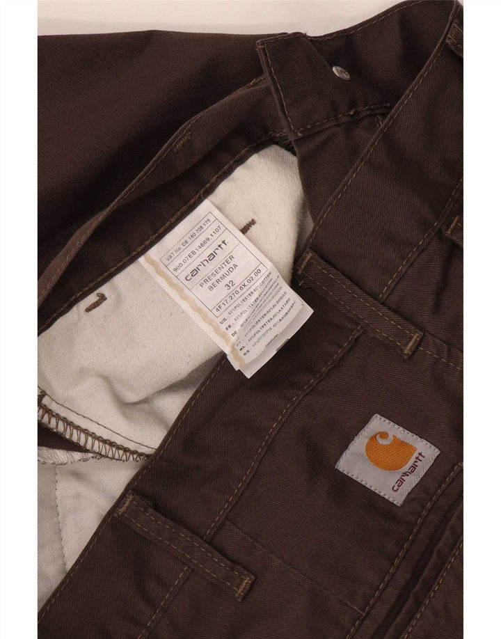Carhartt Mens Regular Chino Shorts W32 Poliéster Marrón Medio