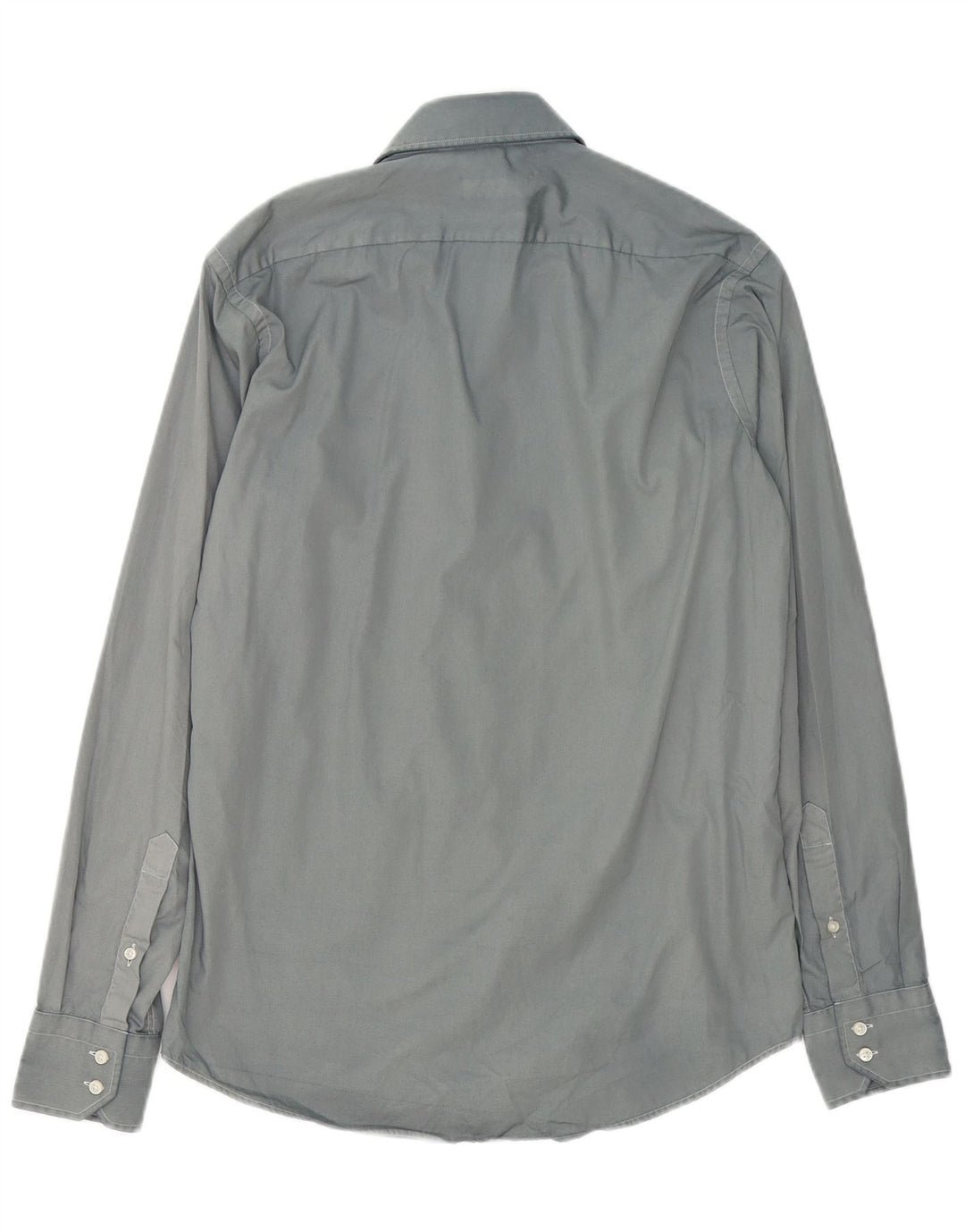 Camisa Hugo Boss Hombre Regular Fit Talla 38 15 Algodón Gris Medio
