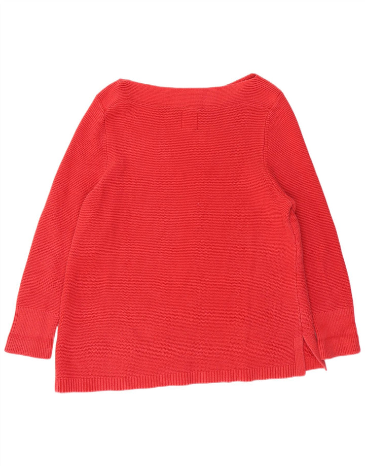 WHITE STUFF Jersey con cuello barco para mujer UK 22 3XL Algodón rojo