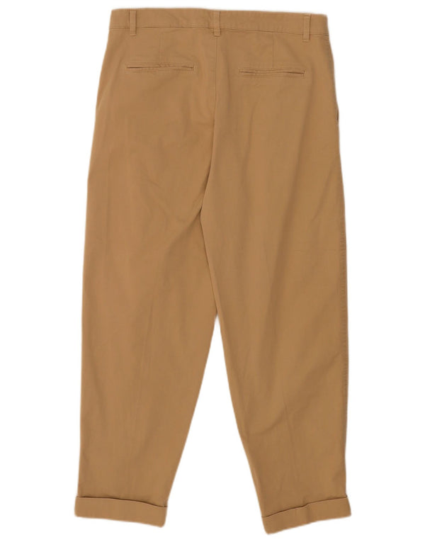 Zara Mujer Pantalón Chino Crop Tapered EU 40 Medium W30 L25 Beige