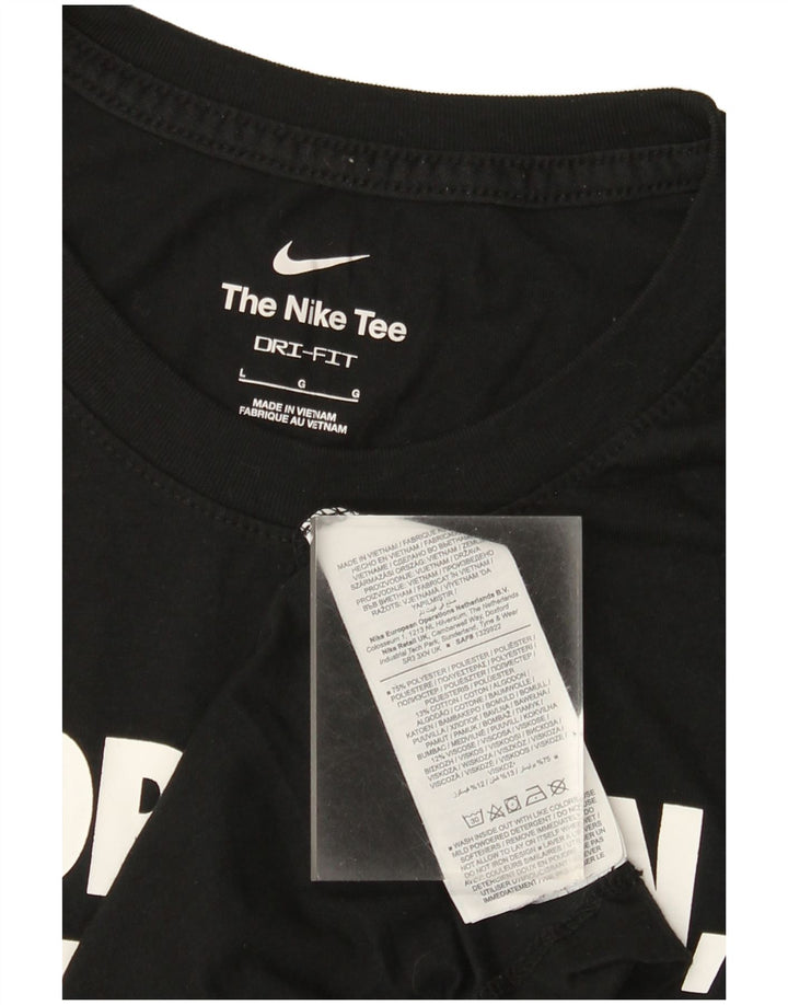 Nike Dri Fit Graphic Camiseta para hombre, talla grande, poliéster negro