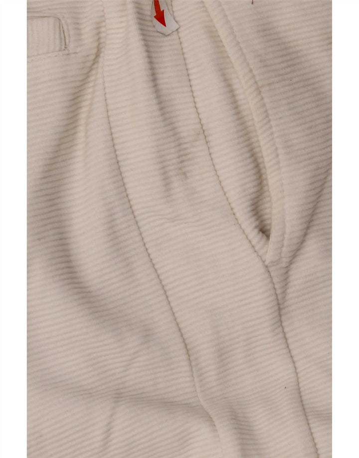 Zara Hombre Shorts Deportivos Pequeños Algodón Blanco A Rayas