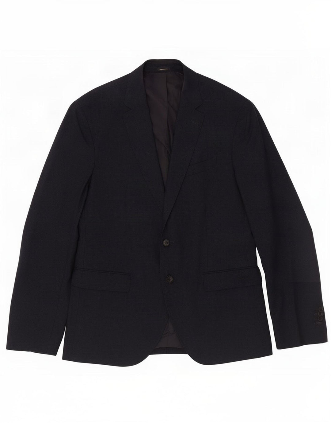 Chaqueta tipo blazer de 2 botones para hombre Massimo Dutti EU 52 Large Lana azul marino