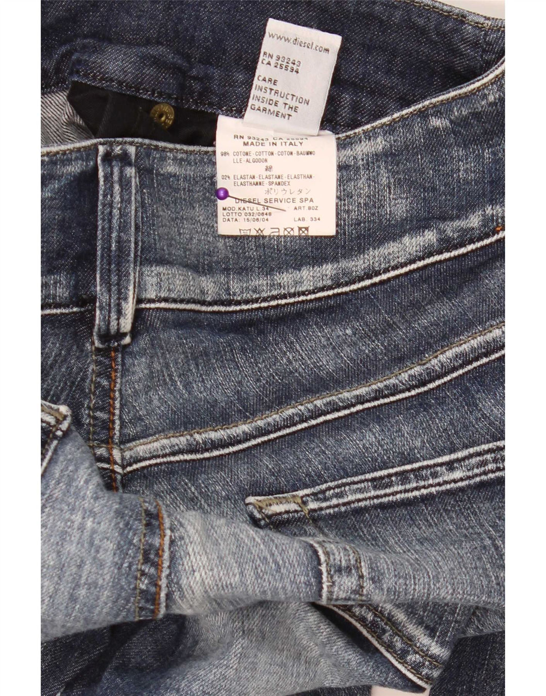 Vaqueros Bootcut Mujer Diesel W27 L29 Algodón Azul