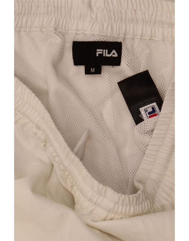 Fila Shorts deportivos para hombre Poliéster a rayas blancas medianas