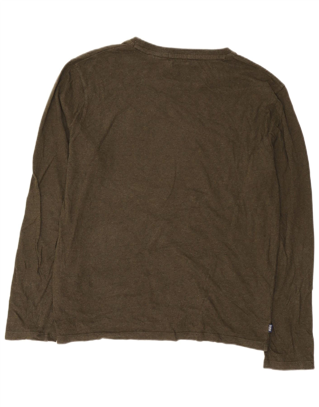Superdry Hombre Top Manga Larga XL Algodón Caqui