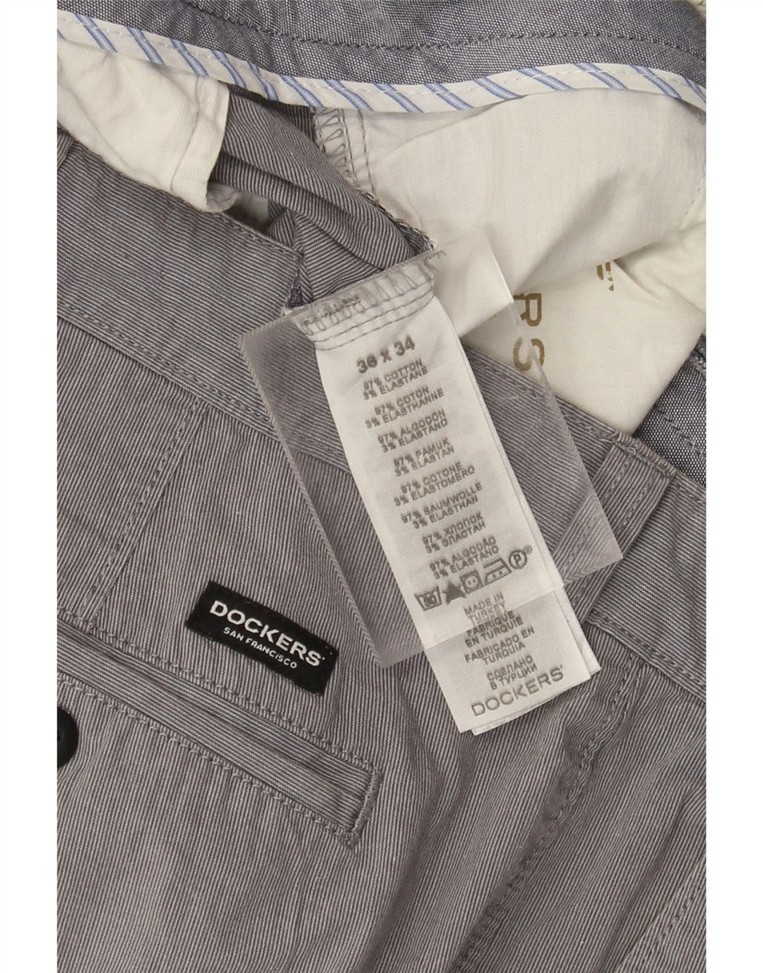 Dockers Pantalón Chino Extra Sim Fit para Hombre W36 L34 Algodón Gris