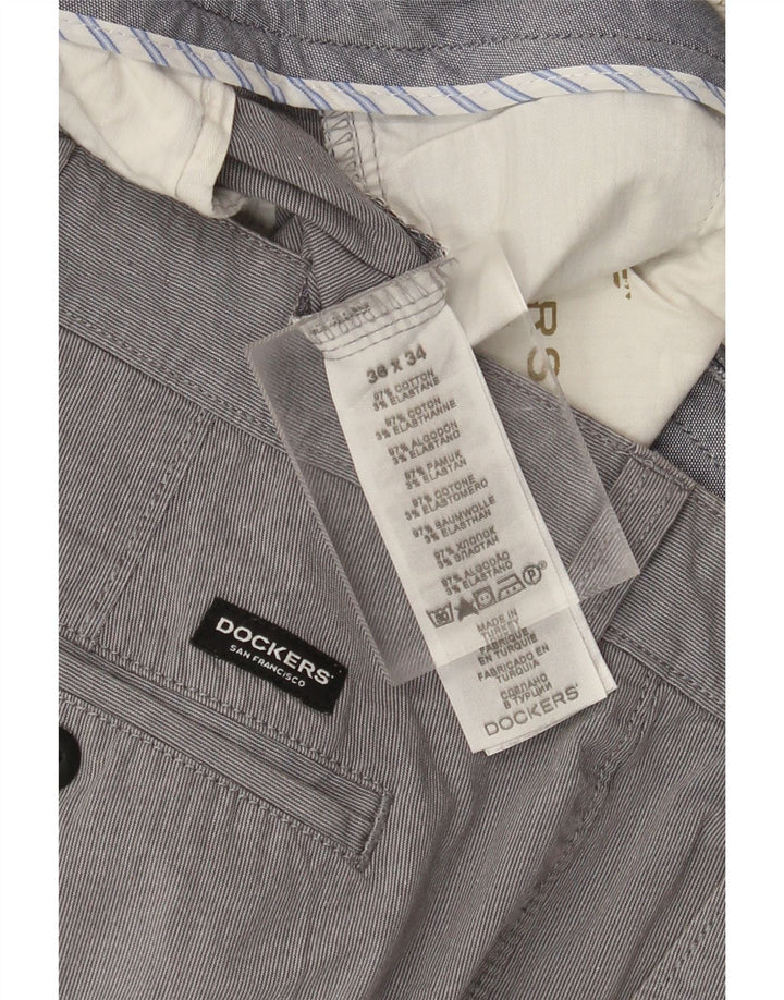 Dockers Pantalón Chino Extra Sim Fit para Hombre W36 L34 Algodón Gris