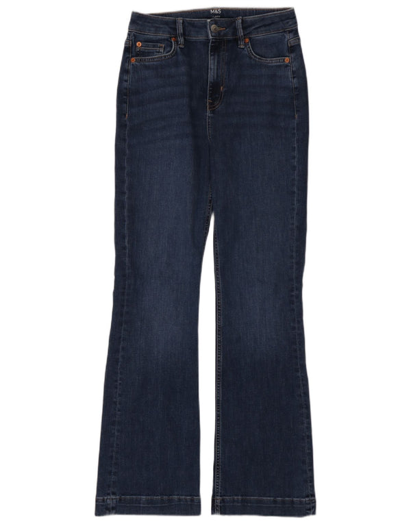 Marks & Spencer Vaqueros acampanados para mujer UK 10 Small W28 L31 Algodón azul