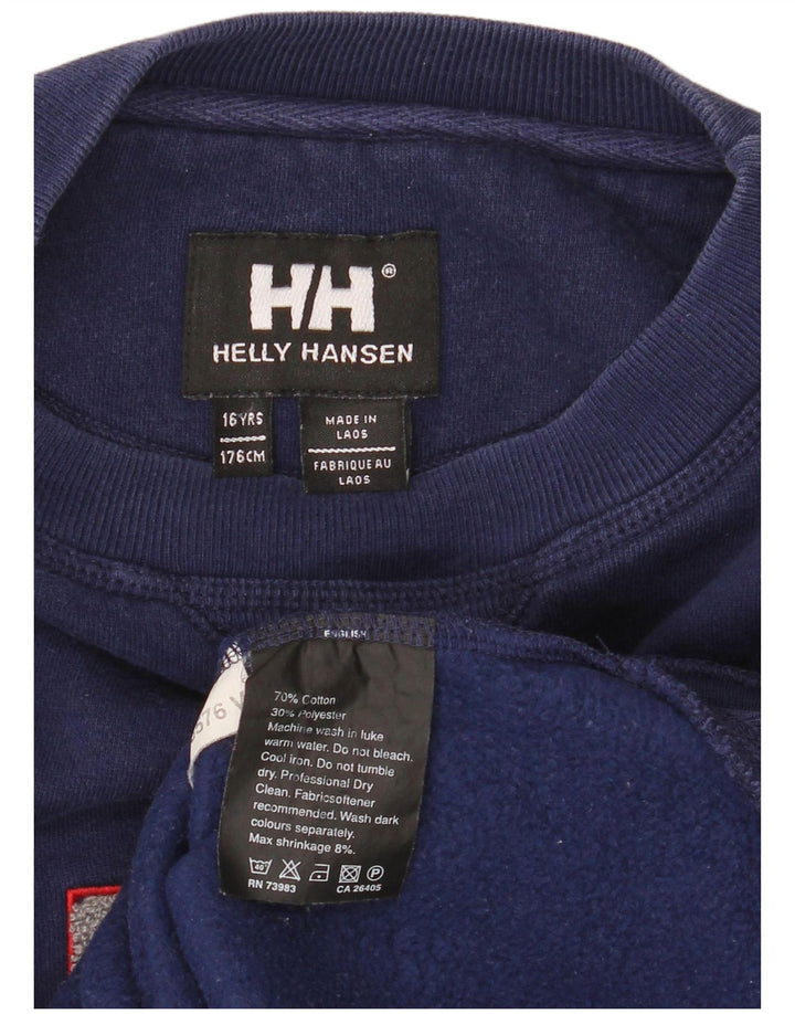 Helly Hansen Sudadera gráfica para niños 15-16 años Azul Marino Algodón