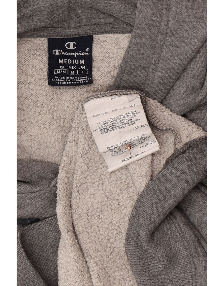 CHAMPION Jersey con capucha gráfica para hombre de algodón gris medio