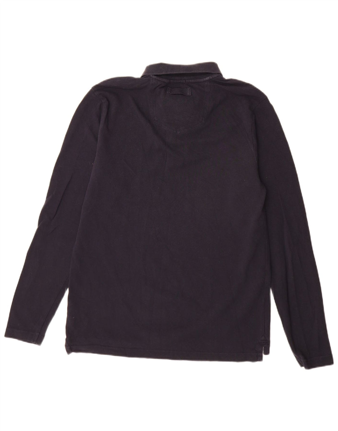 Polo de hombre Fat Face de manga larga de algodón azul marino medio