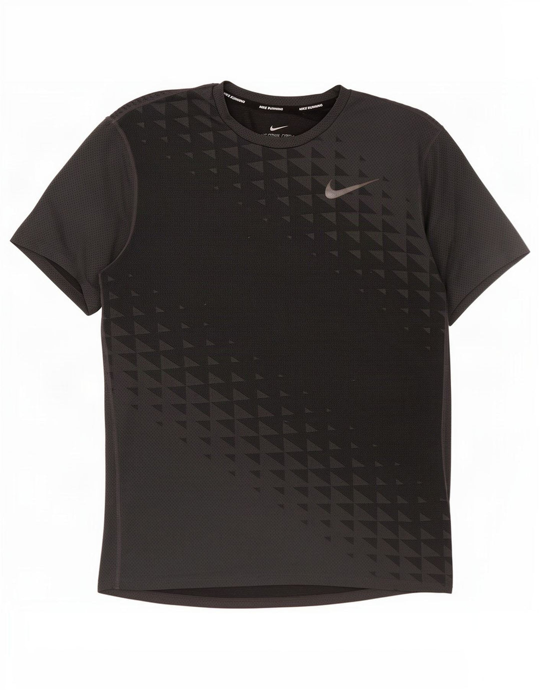 Nike Camiseta De Running Para Hombre Top Gris Medio Poliéster Geométrico