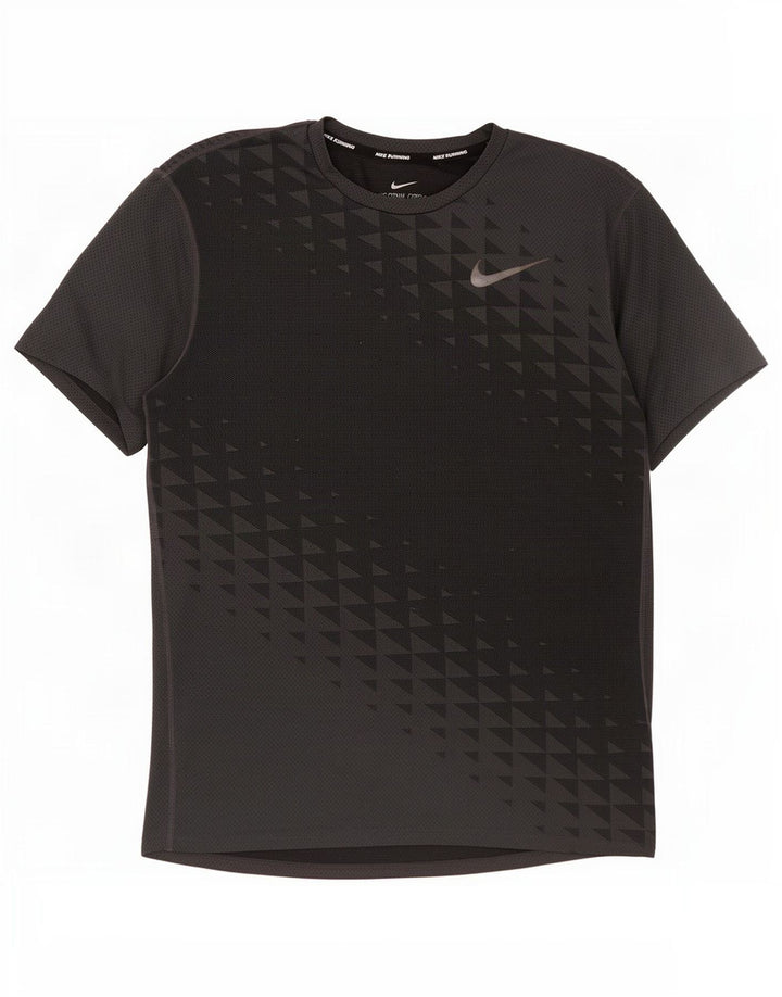 Nike Camiseta De Running Para Hombre Top Gris Medio Poliéster Geométrico