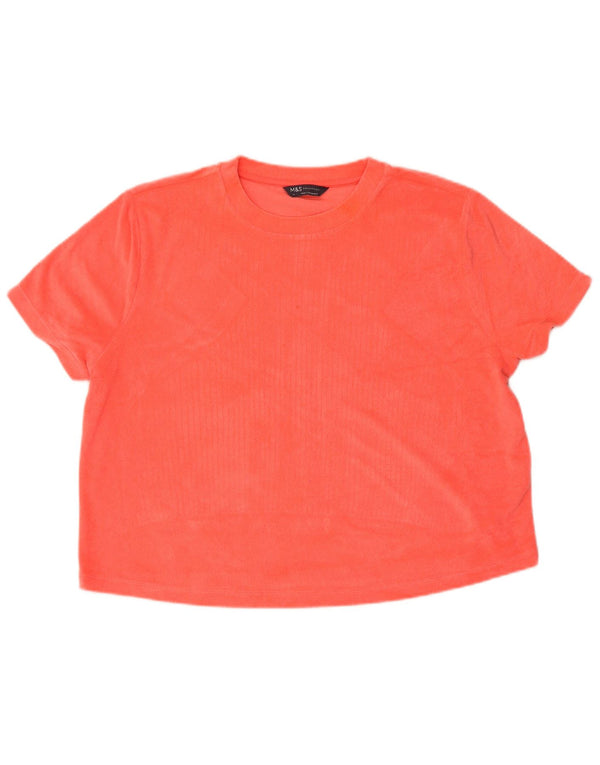 Marks & Spencer Camiseta para mujer Top UK 44 Grande Algodón rosa