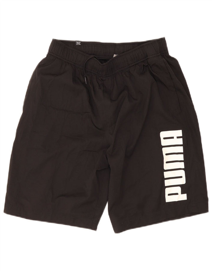 Puma Pantalones cortos deportivos gráficos para hombre Poliéster negro mediano