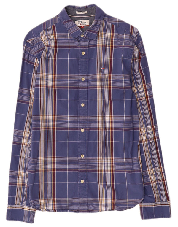 Tommy Hilfiger Camisa Regular Fit De Algodón A Cuadros Azul Medio