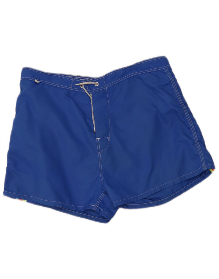 Sundek Bañador para hombre, talla grande, nailon azul