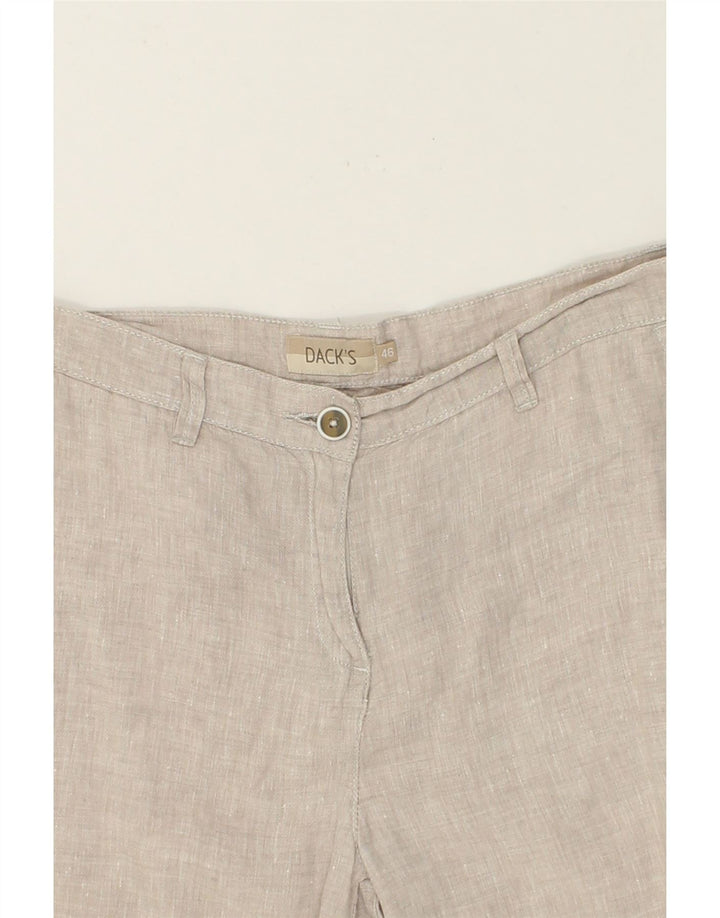 DACK'S Womens Chino Shorts IT 46 Large W34 Grey Linen Vintage Dack's and Second-Hand Dack's from Messina Hembry 
