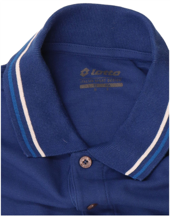 Polo Lotto Hombre Algodón Azul Medio