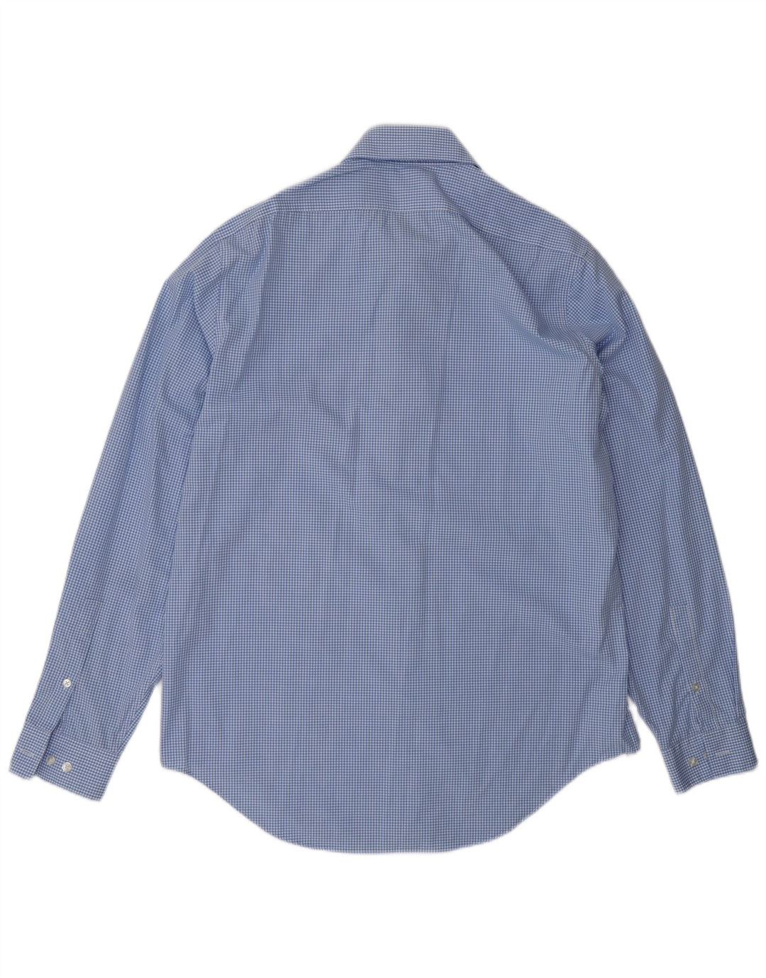 Calvin Klein - Camisa ajustada para hombre, talla 16, cuadros azules grandes