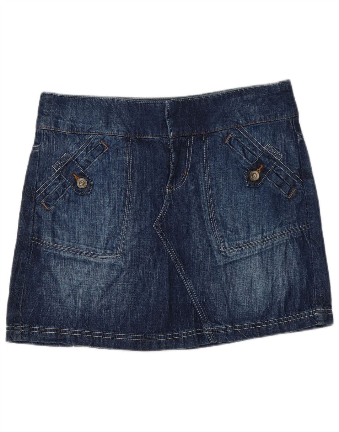 Dkny Minifalda vaquera para mujer US 8 Mediana W32 Azul