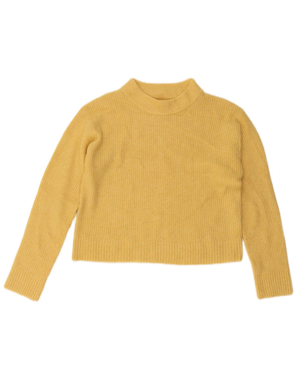 Zara Jersey Niña Crop Cuello Tortuga 13-14 Años Amarillo Poliéster