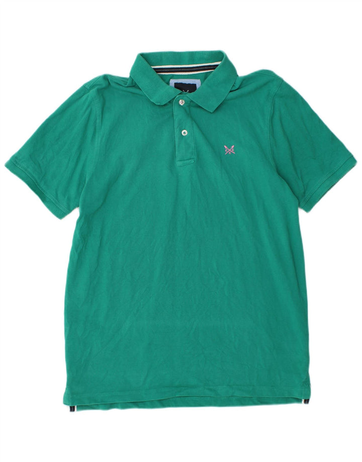 CREW CLOTHING Polo para hombre de algodón verde medio