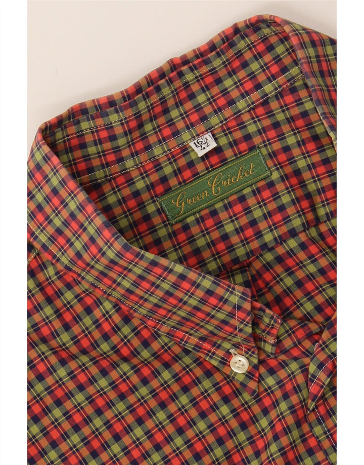VINTAGE Mens Shirt Size 16 1/2 42 Large Red Check Cotton Vintage Vintage and Second-Hand Vintage from Messina Hembry 
