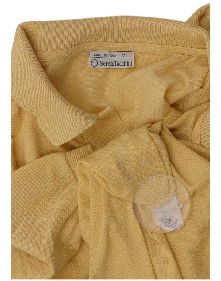 Sergio Tacchini Polo Hombre Grande Algodón Amarillo