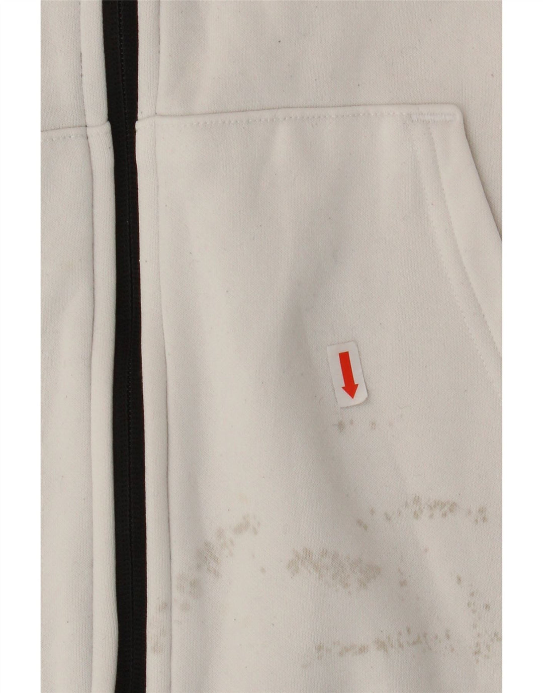 PUMA Chaqueta superior de chándal con gráfico para hombre, talla pequeña, de algodón blanco con bloques de color