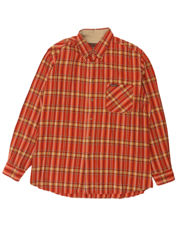 Marlboro Classics Camisa Hombre XL Cuadros Rojos Algodón