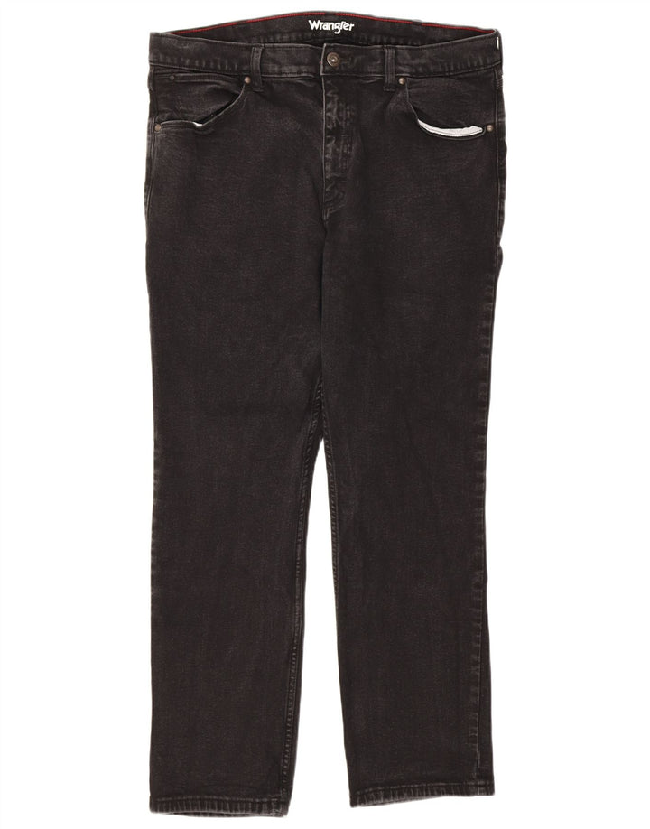 Wrangler Vaqueros Rectos Regulares Para Hombre W38 L30 Algodón Negro