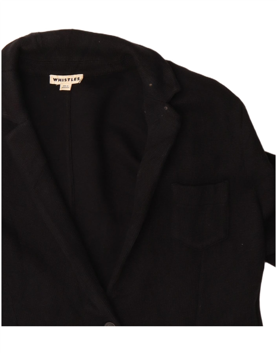 Whistles Chaqueta tipo blazer de 2 botones para mujer Reino Unido 46 Grande Algodón negro