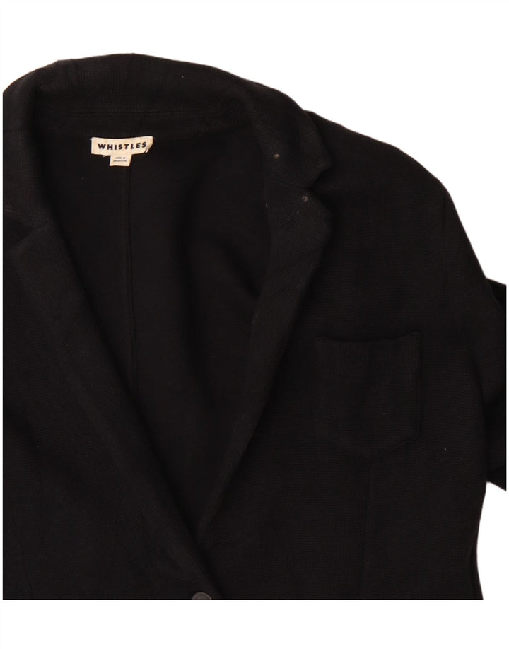 Whistles Chaqueta tipo blazer de 2 botones para mujer Reino Unido 46 Grande Algodón negro